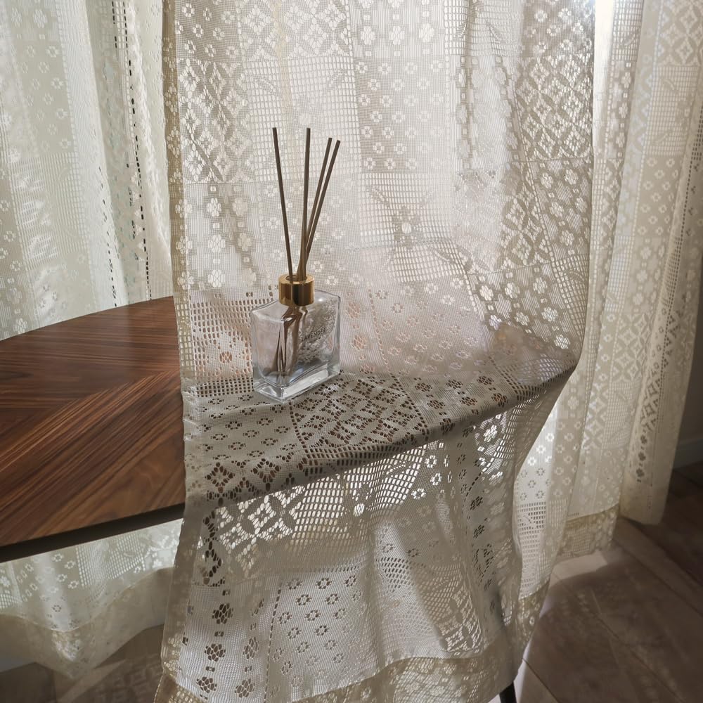 Amazon｜[カエイレース] レースカーテン 1枚 【日本製 144サイズ